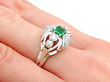 1950s Emerald and Diamond Ring Wearing