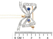 Antique Bow Brooch with Sapphires and Diamonds Ruler