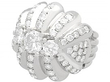 Large Diamond Cocktail Ring in Platinum Vintage