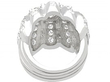 Vintage Large Diamond Cocktail Ring in Platinum
