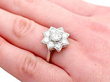 Vintage Floral Cluster Ring on finger