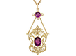 gold Edwardian amethyst necklace