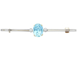 1920s Aquamarine Bar Brooch