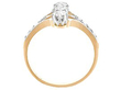 antique vertical trilogy ring