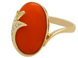Vintage Coral Ring in Yellow Gold