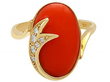 Coral Ring in Gold Vintage