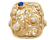Sapphire and Gold Cocktail Ring