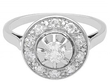 1920s Small Diamond and White Gold Cluster Ring