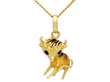 Vintage Gold Cow Pendant
