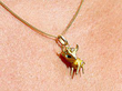 Vintage Gold Cow Pendant