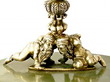 Italian Silver Candlesticks with Marble Detail 