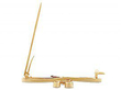gold brooch with diamonds clasp