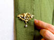 Gold Griffin Brooch