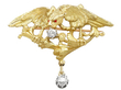 antique diamond griffin brooch