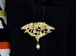 antique diamond griffin brooch wearing