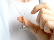 Wearing Diamond and Pearl Necklace