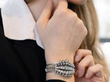 wearing white gold diamond bangle