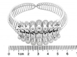 White gold Antique Diamond Bangle