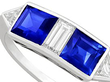 1980s Sapphire and Diamond Ring