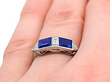 1980s Sapphire and Diamond Ring