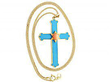 Antique Enamel Cross Pendant