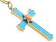 Antique Enamel Cross Pendant