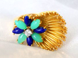 Chrysoprase and Sodalite Vintage Dress Ring