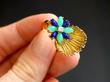 Chrysoprase and Sodalite Gold Ring