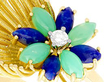 Unusual Dress Ring with Gemstones for Sale