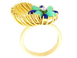 Unusual Dress Ring with Gemstones