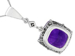 White Gold Amethyst Pendant for Sale