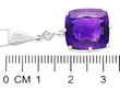 White Gold Amethyst Pendant Size