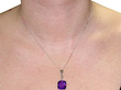 White Gold Amethyst Pendant Wearing