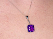 Wearing White Gold Amethyst Pendant