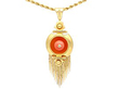 coral and diamond pendant 