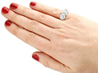 Vintage Diamond Dress Ring in White Gold Wearing