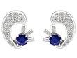 Sapphire and Diamond Clip On Earrings