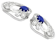 sapphire and diamond clip on earrings