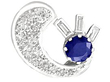 sapphire and diamond clip on earrings