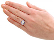 old cut diamond and sapphire ring wearing