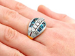 Aquamarine and Gold Dress Ring wearing
