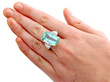 Vintage Aquamarine Ring with Diamonds