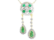 antique emerald and diamond pendant