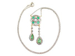 emerald and diamond pendant