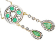 antique emerald diamond pendant