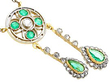antique emerald and diamond pendant