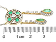 antique emerald and diamond pendant size