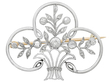 platinum diamond floral brooch