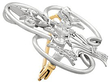 antique platinum diamond floral brooch for sale