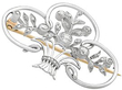platinum diamond floral brooch